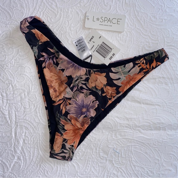 L*SPACE Camellia Bikini bottom on Printed Cabana - Picture 1 of 11